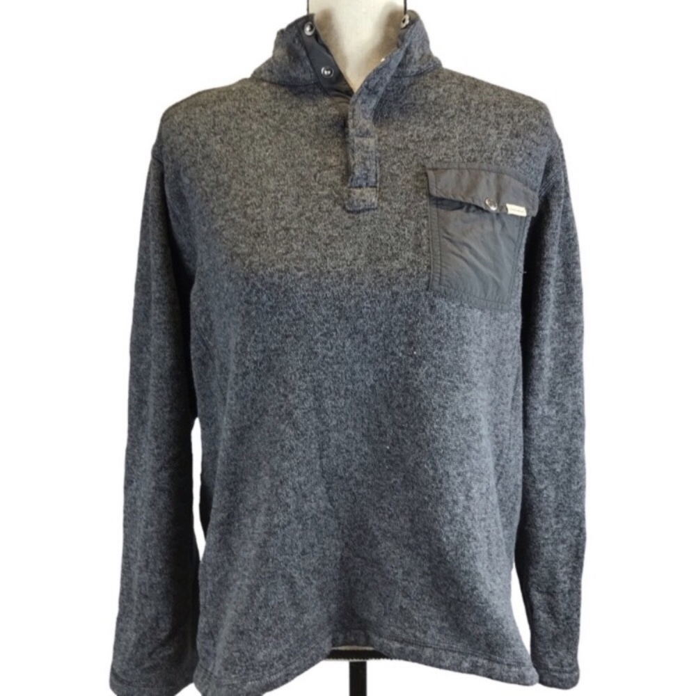 Woolrich Henley Drifter Pullover Button Sweater